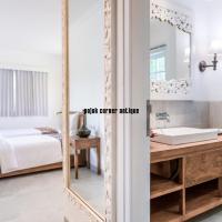 single bed, mirror & washtafel